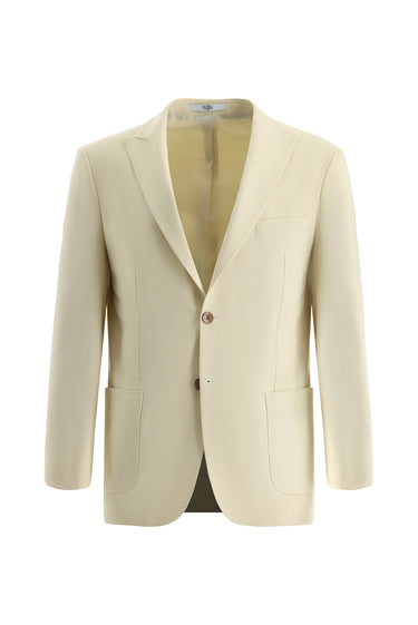 Krem Regular Fit Klasik Ceket