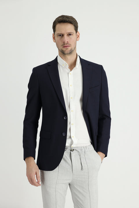 Dark Navy 6 Drop Regular Fit Classic Jacket