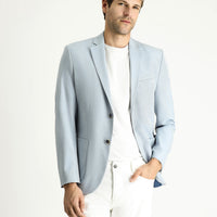 Light Blue 8 Drop Muscle Fit Long Athletic Cut Sport Jacket