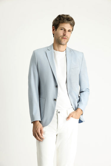  Açık Mavi Slim Fit Dar Kesim Spor Ceket