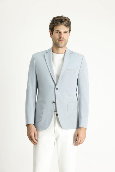  Açık Mavi Slim Fit Dar Kesim Spor Ceket