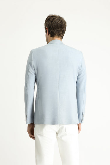  Açık Mavi Slim Fit Dar Kesim Spor Ceket