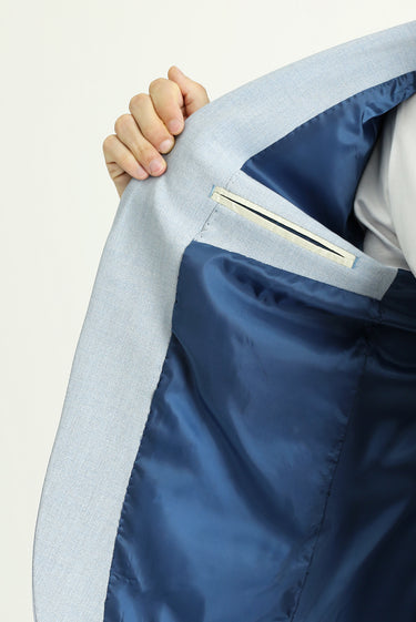 Açık Mavi Slim Fit Dar Kesim Spor Ceket