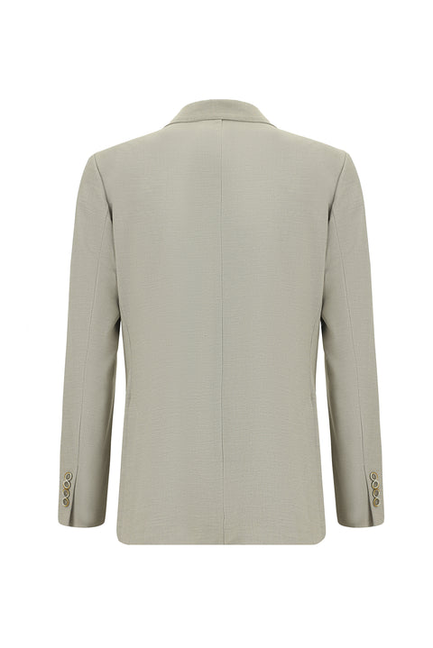 Light Beige 6 Drop Regular Fit Standard Cut Sport Jacket