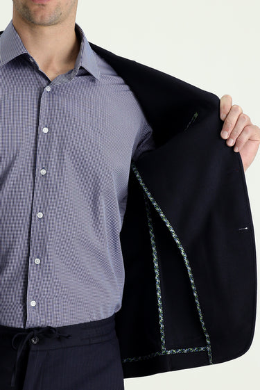 Koyu Lacivert Slim Fit Dar Kesim Spor Ceket