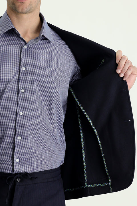 Koyu Lacivert 7 Drop Slim Fit Dar Kesim Spor Ceket