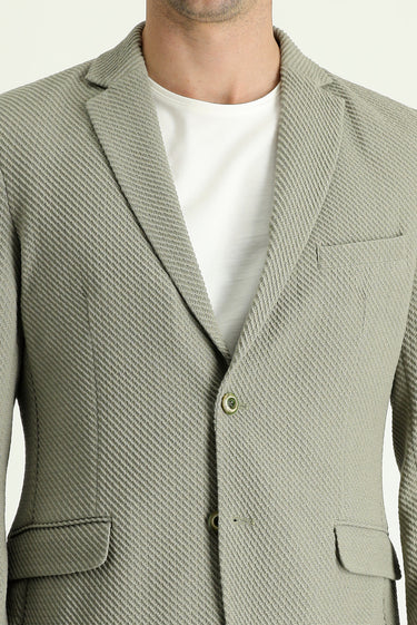 Yağ Yeşili-Olive Slim Fit Dar Kesim Spor Ceket