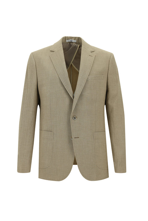 Light Mink 8 Drop Muscle Fit Long Athletic Cut Jacket