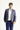  Açık Lacivert Slim Fit Dar Kesim Desenli Spor Keten Karışımlı Ceket