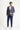  Açık Lacivert Slim Fit Dar Kesim Desenli Spor Keten Karışımlı Ceket