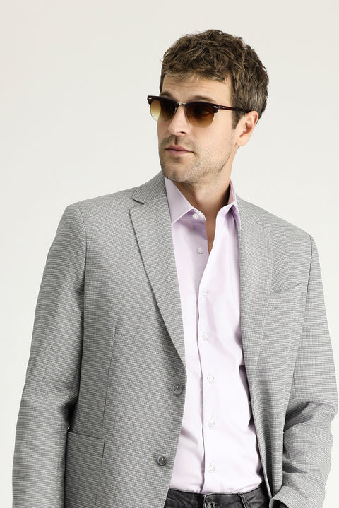 Açık Gri 7 Drop Slim Fit Dar Kesim Ceket