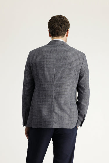  Açık Lacivert Klasik Desenli Ceket