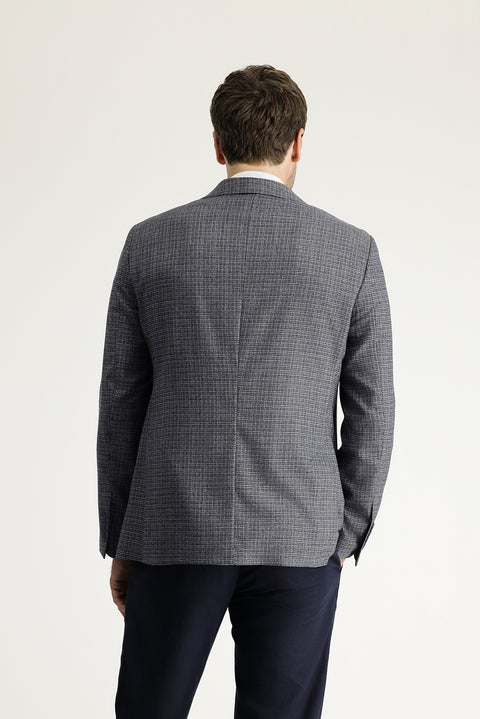 Light Navy Blue 7 Drop Slim Fit Jacket