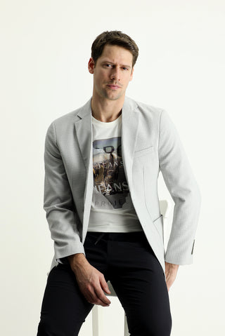  Taş Regular Fit Klasik Kareli Ceket