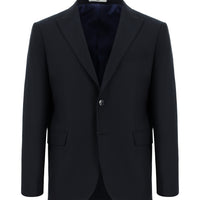 Koyu Lacivert 6 Drop Regular Fit Standart Kesim Klasik Desenli Ceket