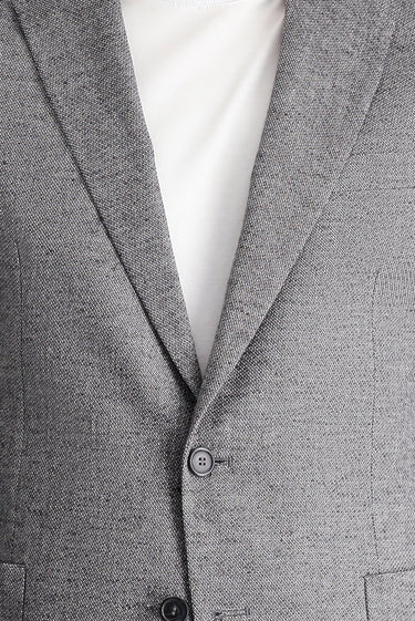 Siyah Slim Fit Dar Kesim Klasik Desenli Ceket