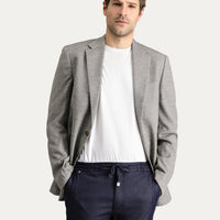Koyu Yeşil 7 Drop Slim Fit Dar Kesim Klasik Desenli Ceket