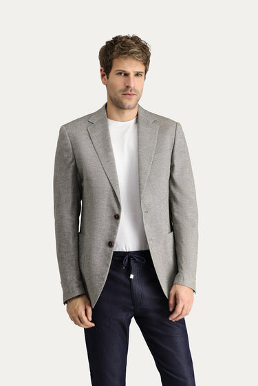 Koyu Yeşil Slim Fit Dar Kesim Klasik Desenli Ceket