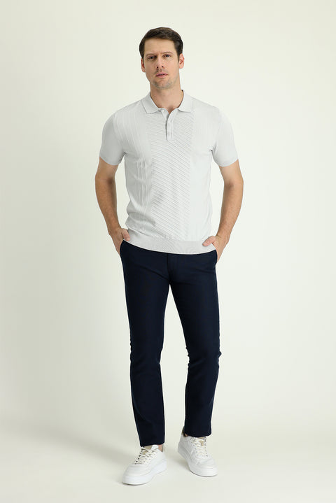 Koyu Lacivert 6 Drop Regular Fit Standart Kesim Pamuk Kanvas / Chino Pantolon