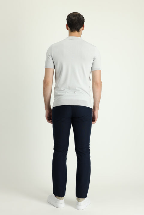 Koyu Lacivert 6 Drop Regular Fit Standart Kesim Pamuk Kanvas / Chino Pantolon