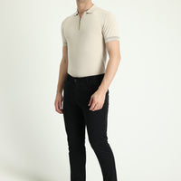 Siyah Slim Fit Dar Kesim Likralı Kanvas / Chino Pantolon