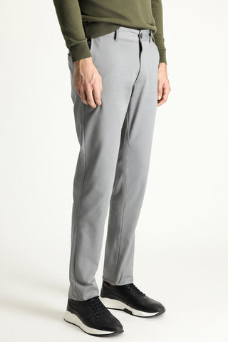 Orta Gri Slim Fit Dar Kesim Likralı Kanvas / Chino Pantolon