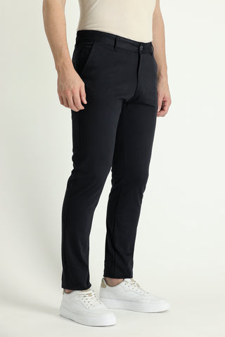  Koyu Lacivert 7 Drop Slim Fit Dar Kesim Likralı Kanvas / Chino Pantolon