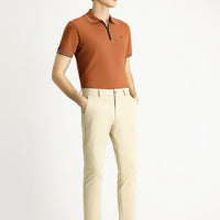 Açık Bej Slim Fit Dar Kesim Likralı Kanvas / Chino Pantolon