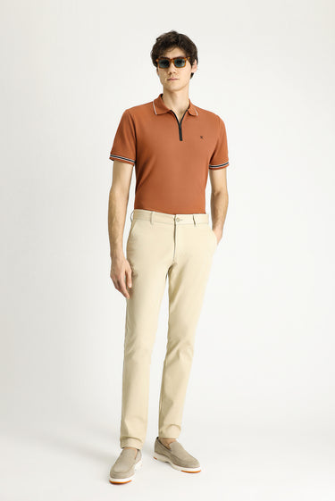  Açık Bej Slim Fit Dar Kesim Likralı Kanvas / Chino Pantolon