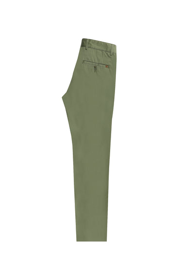 Orta Haki Slim Fit Dar Kesim Likralı Kanvas / Chino Pantolon