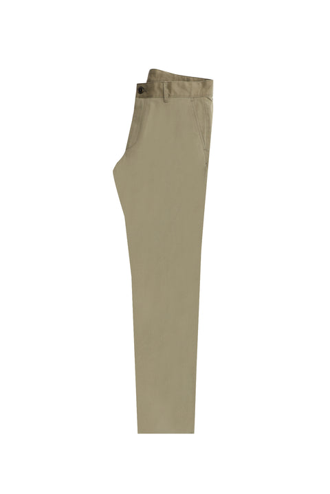 Koyu Vizon Regular Fit Standart Kesim Likralı Kanvas / Chino Pantolon