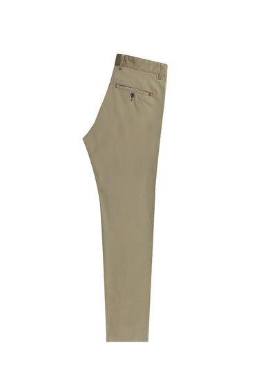 Koyu Vizon Regular Fit Likralı Kanvas / Chino Pantolon