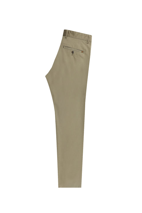 Koyu Vizon Slim Fit Dar Kesim Likralı Kanvas / Chino Pantolon