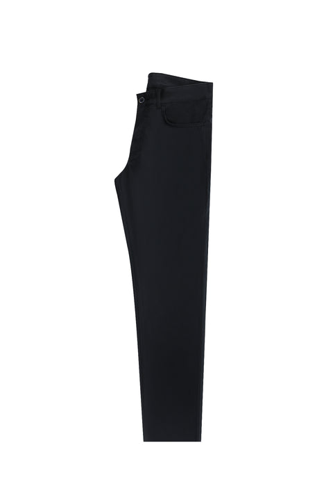 Dark Navy Blue Slim Fit Stretch Canvas / Chino Trousers