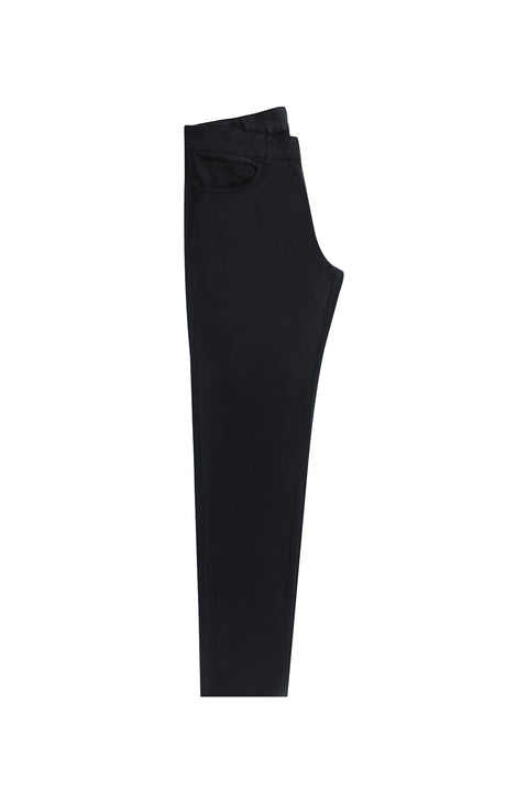 Dark Navy Blue Slim Fit Stretch Canvas / Chino Trousers