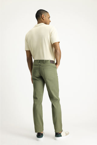  Orta Haki 7 Drop Slim Fit Dar Kesim Likralı Kanvas / Chino Pantolon