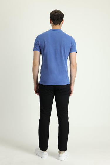 Siyah Slim Fit Dar Kesim Likralı Kanvas / Chino Pantolon