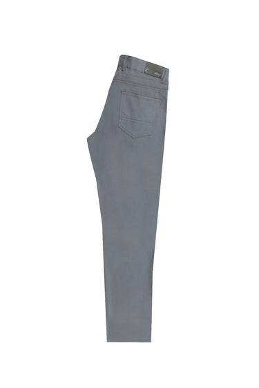 Orta Gri Slim Fit Dar Kesim Likralı Kanvas / Chino Pantolon