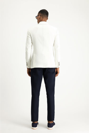 Koyu Lacivert Regular Fit Likralı Kanvas / Chino Pantolon