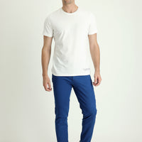 Havacı Mavi Regular Fit Likralı Kanvas / Chino Pantolon