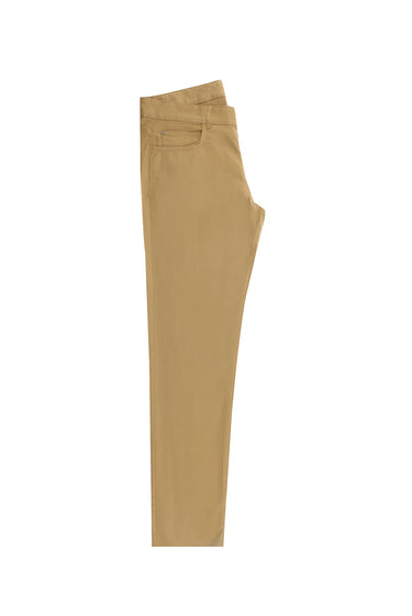 Camel Slim Fit Dar Kesim Likralı Kanvas / Chino Pantolon