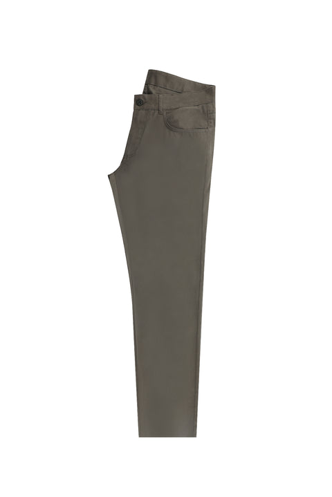Military Khaki Slim Fit Stretch Canvas / Chino Trousers