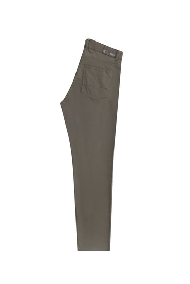  Asker Haki Slim Fit Dar Kesim Likralı Kanvas / Chino Pantolon