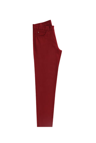  Açık Bordo 7 Drop Slim Fit Dar Kesim Likralı Kanvas / Chino Pantolon