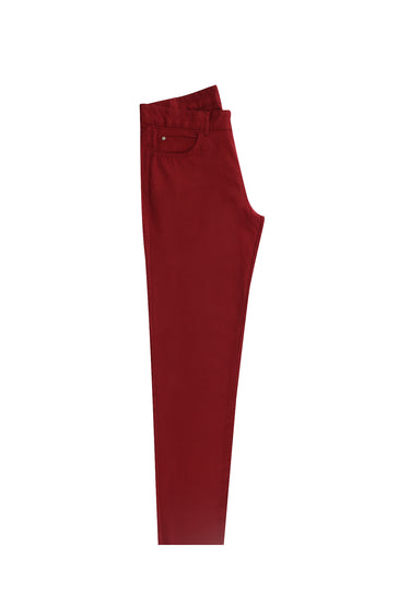 Açık Bordo Slim Fit Dar Kesim Likralı Kanvas / Chino Pantolon