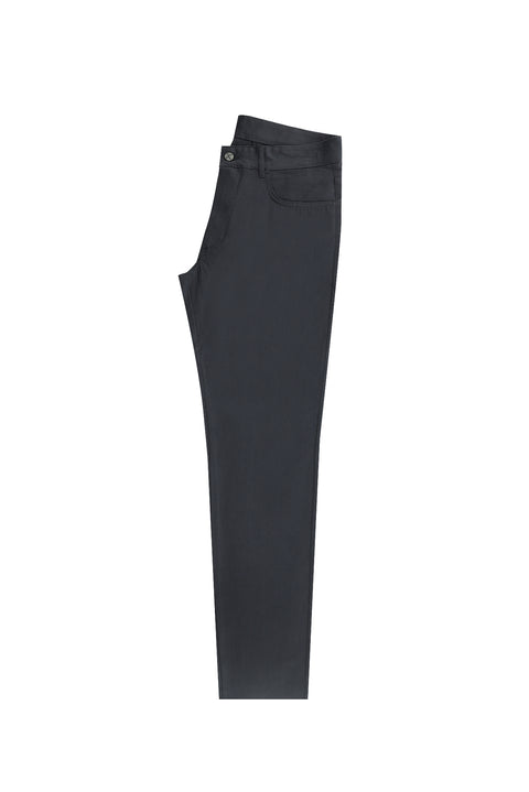 Dark Anthracite Slim Fit Stretch Canvas / Chino Trousers