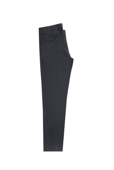 Koyu Antrasit Slim Fit Dar Kesim Likralı Kanvas / Chino Pantolon