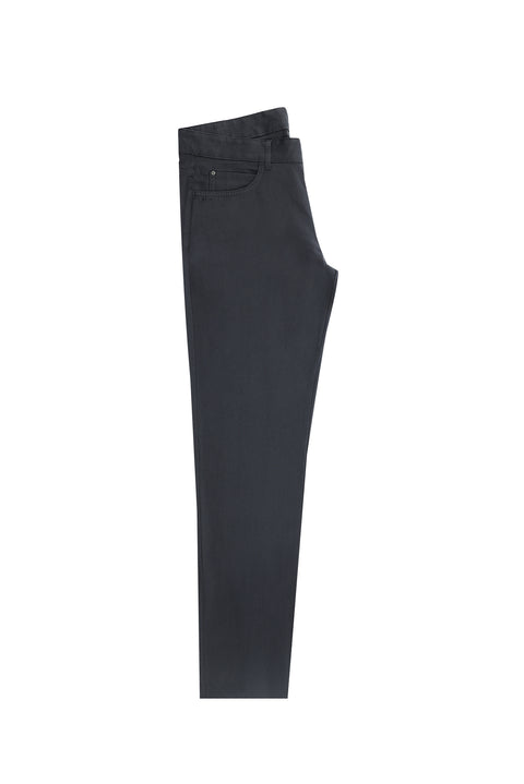 Dark Anthracite Slim Fit Stretch Canvas / Chino Trousers