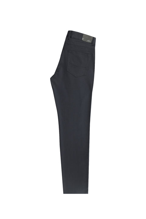 Dark Anthracite Slim Fit Stretch Canvas / Chino Trousers