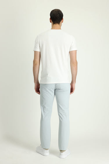 Gümüş Regular Fit Likralı Kanvas / Chino Pantolon